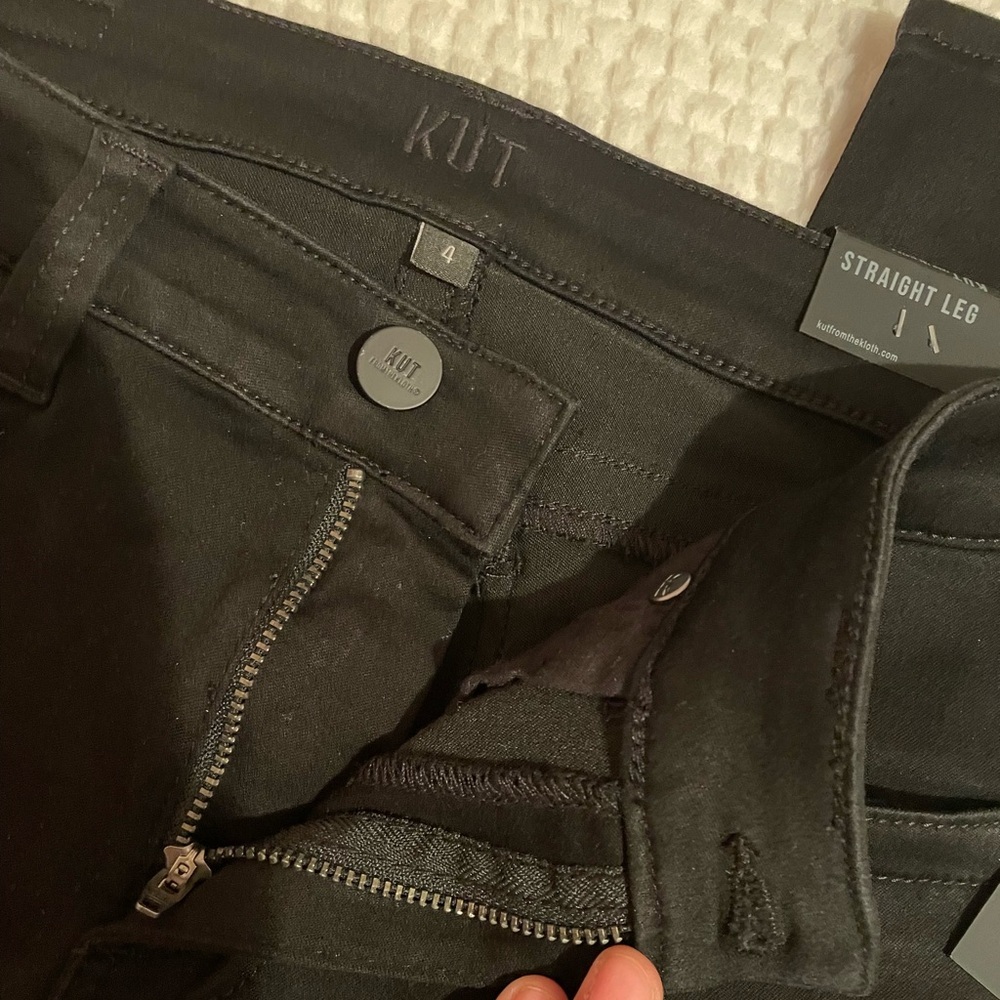 Kut from the Kloth | Stevie Mid Rise Straight Leg Jeans | Black Jeans | NWT - Picture 7 of 14